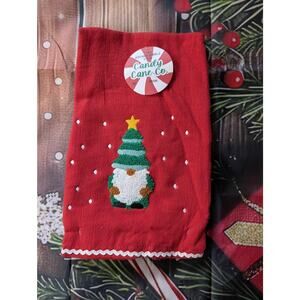 Candy Cane Co Gnome Christmas Kitchen Towels Set of 2 Green & Red Holiday Decor